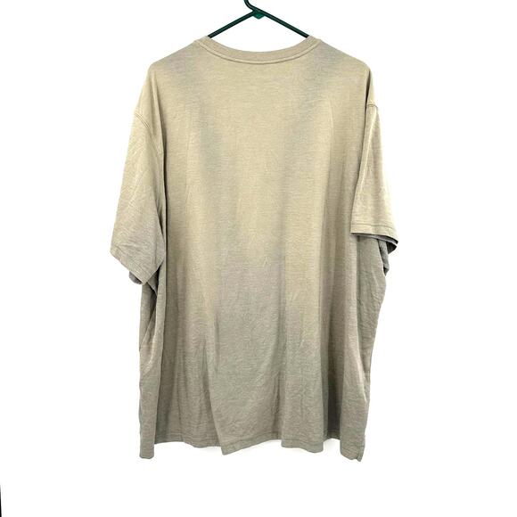 Duluth Trading Co. Size 3XL Short Sleeve Crewneck T-Shirt Pocket Tan Gray - Picture 2 of 5